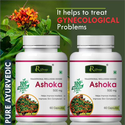 Riffway ashoka Health Diebetes Capsule Controls Blood Sugar-Level(Pack of 2, 120 Capsules)