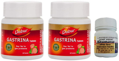 Dabur Gastrina Tablets for gas problems With Leaf Rhumawat 20 Tab(Pack of 3, 120 Tablets)