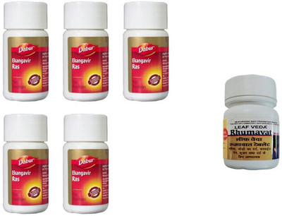 Dabur Ekangvir Ras for dosage With Leaf Rhumawat 20 Tab(Pack of 6, 200 Tablets)