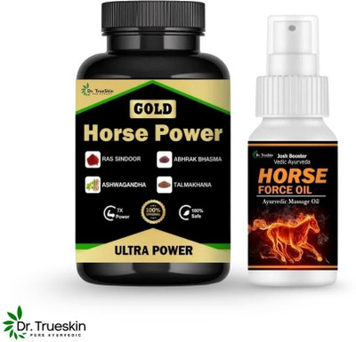 Dr.TrueSkin Horse Power Gold & Oil for stamina renewal support A01(30 Capsules)