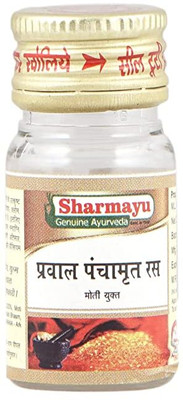 SHARMAYU Prawal Panchamrit Ras (Moti Yukt) 10Tab(10 Tablets)