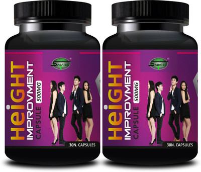 Sabates Height Improvement Herbal Formulation For Body Growth Removes Bones Deficiency(Pack of 2, 60 Capsules)