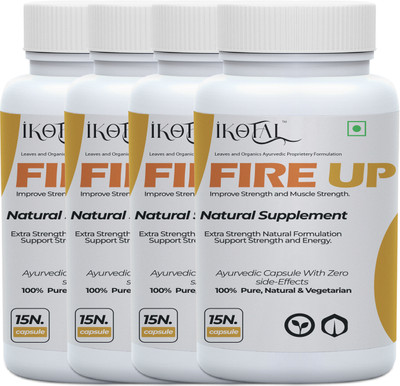 IKOTAL Fire Up Health Power Capsule For Men / Stay Active All Day & More Immunity(Pack of 4, 60 Capsules)