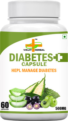 VIKJIT HERBALS DIABETES + CAPSULE HELP MANAGE DIABETES(60 Capsules)