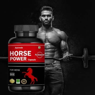 ACTIWOW Horse Power Capsules - Strength and Energy for Men Naturally(30 Capsules)