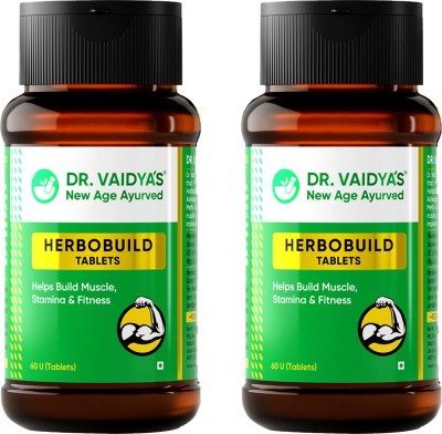 DR. VAIDYA'S Herbobuild | Ayurvedic Muscle & Mass Gainer For Enhanced Stamina & Peak Fitness(Pack of 2)