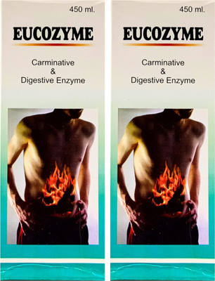 HERBSHD Eucozyme Carminative & Digestive Enzyme Syrup | 450 ml.(Pack of 2, 900 ml)