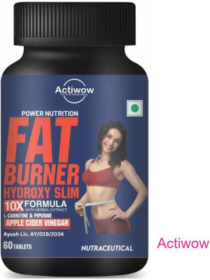 ACTIWOW Fat Burner Tablets with Raspberry Ketones & Green Tea for SlimmingY01(60 Tablets)