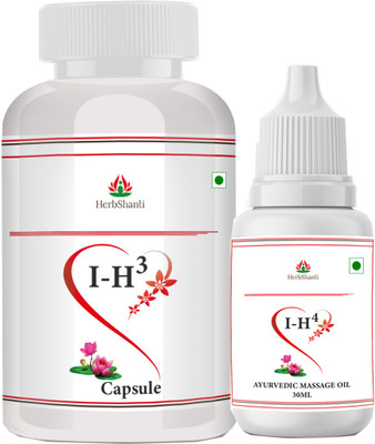 HerbShanti IH3 Capsules & iH4 Pens Massage Oil Original Shilajit Power Long Time for Men(Pack of 2, 60 Capsules, 30 ml)