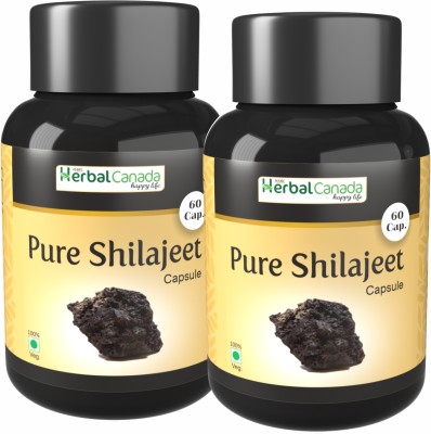 HARC Herbal Canada Pure Shilajit (60 Capsules) + Pure Shilajit (60 Capsules) | Healthy Combo Pack(Pack of 2)