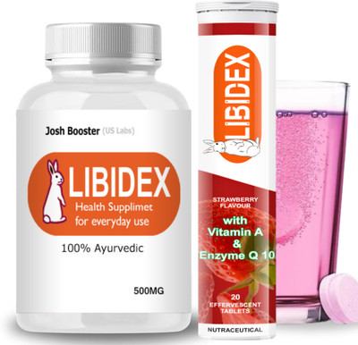 US Labs Libidex Capsule Men with Libidex Effervescent Tablet by Erolabs – Quicker Action(Pack of 2, 30 Capsules, 20 Tablets)