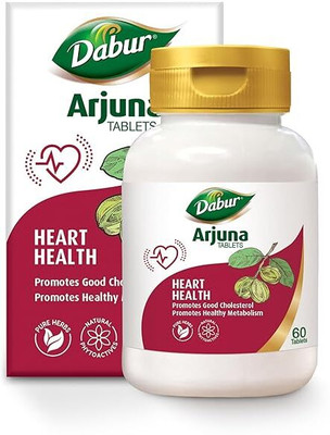 Dabur Arjuna Tablets 60n For Manages Cholesterol Level(Pack of 3, 180 Tablets)