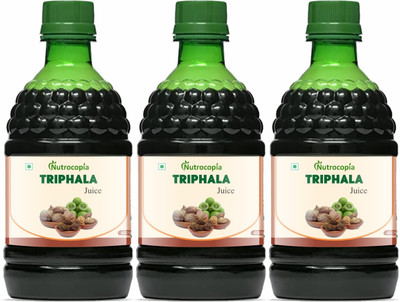 NUTROCOPIA Triphala Juice Relieves Constipation & Improve Digestion(Pack of 3, 1200 ml)