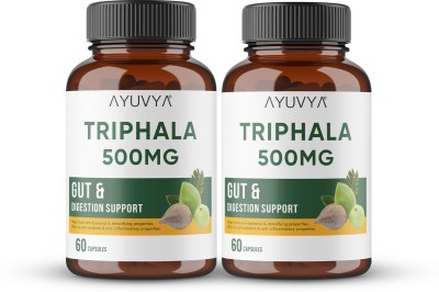 Ayuvya Triphala Capsules, Immunity Boost, Enhance Your Well-being Naturally Pack of 2(Pack of 2)