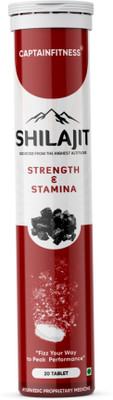 CaptainFitness Shilajit Effervescent Tablets | Boost Performance & Stamina(20 Tablets)