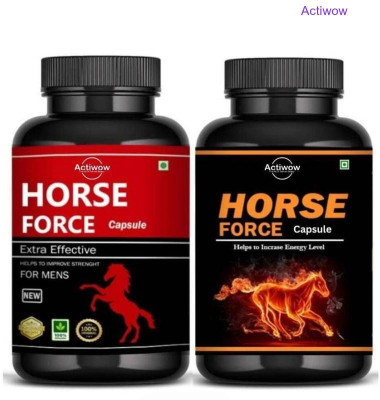 ACTIWOW Horse Force Capsule Combo for Strength and Energy Support VGH01 H08(30 Capsules)