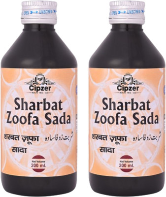 CIPZER Sharbat Zoofa Sada 400 MLGives Relief From Cough,Cold & Soothe Respiratory Issue(Pack of 2, 400 ml)