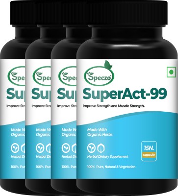 speczo Super Act Ayurvedic Capsule For Men ` Heighten Energy, Power & Immunity(Pack of 4)