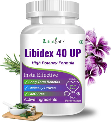LibidSafe Libidex 40UP Capsule Men Whom Age is 40+ Original Ayurvedic Solution by Erolabs(Pack of 2, 30 Capsules)