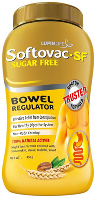 Softovac Isabgol Bowel Regulator Sugar Free Powder for Constipation(450 g)