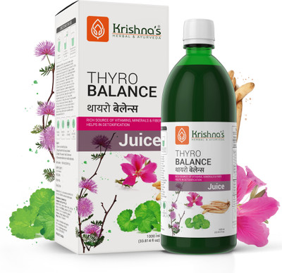 Krishna's Herbal & Ayurveda Natural Thyroid Care Juice | Rich Source of Vitamins, Minerals & Fiber(1000 ml)
