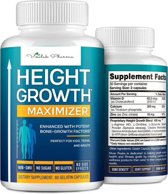 visalak pharma Height Growth Maximizer Height Growth Height Gainer 60 Capsules(60 Capsules)