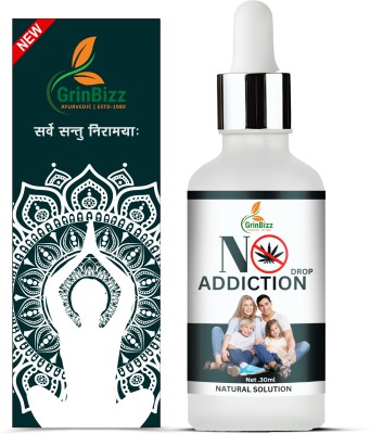 grinbizz No Addiction Drop To Stop Addiction/Alcoholban/Smokeban/Nasha Killer