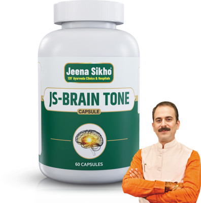 Jeena Sikho Js-Brain Tone | Ayurvedic Mind Wellness Capsules for Stress Relief(60 Capsules)