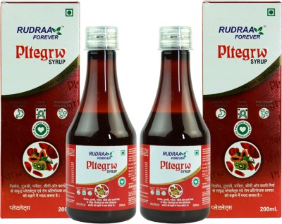 RUDRAA FOREVER Pltegrw Syrup to improve Platelet Count | Boost Immunity | Improve Digestion(Pack of 2)