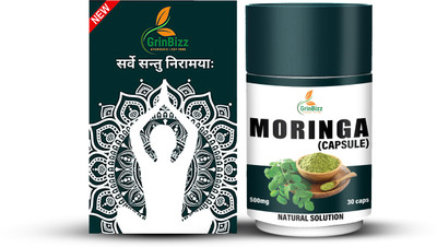 grinbizz Moringa Capsule Helps in Energy Booster & Build Immunity|Digestive Care(30 Capsules)