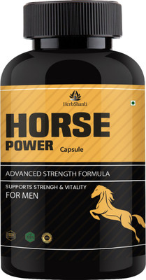 HerbShanti Horse Power Booster Capsule for Men Shilajit Tablets Long Time Performance(60 Capsules)
