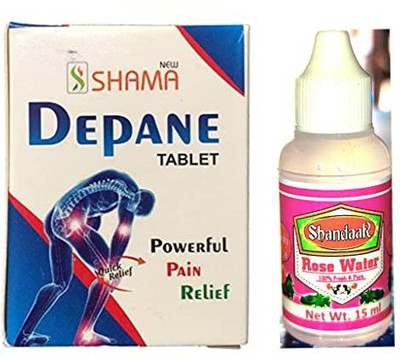 New Shama Depane tablet [40 Tabs each pack of 3] comes with shandaar rose water(Pack of 3, 40 Tablets)