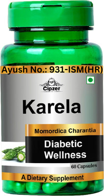 CIPZER Karela 60 Capsules Supports Blood Sugar Control & Boosts Metabolism Naturally(60 Capsules)