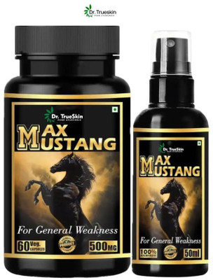 Dr.TrueSkin Max Mustang Capsules for Men + Max Mustang Oil 50ml(30 Capsules)
