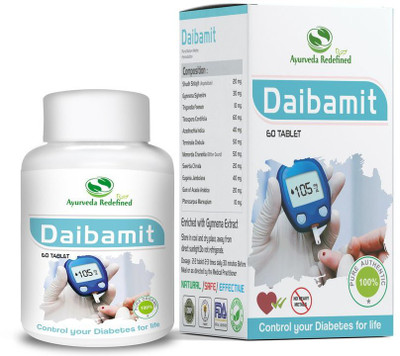 Ayurveda Redefined Daibamit Tablets, pack of 60 Tabs(60 Tablets)