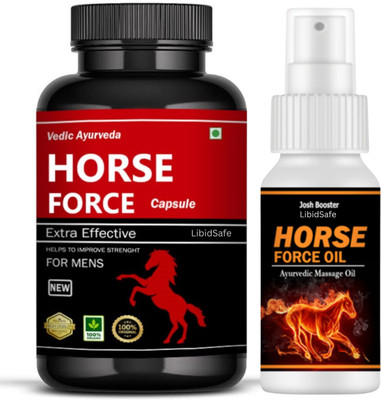 LibidSafe Horse Force Capsule With Power Oil Reach Potential(Pack of 2, 30 Capsules)