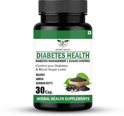 BHARAT HEALTH Ayurvedic Diabetes Health Capsule - Contains Selective and Effetive Herbs(30 Capsules)
