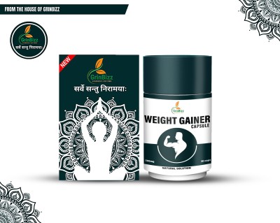 grinbizz Weight Gainer Capsule Body Mass Gain/Boost Stamina & Strength/Body Gainer