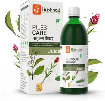 Krishna's Herbal & Ayurveda Piles Care Juice | Beneficial for Piles, Fistula & Fissure | Helps Remove Lumps(1000 ml)