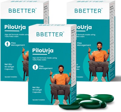 BBETTER BETTER PiloUrja - Relief from Piles | Made by Taila Paka Vidhi method(Pack of 3)