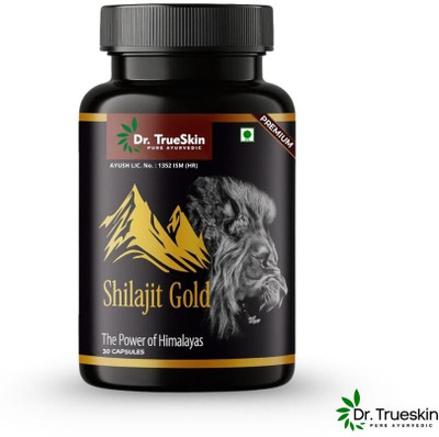 Dr.TrueSkin Shilajit Gold Ayurvedic Vital Force Plus 30 Capsules A01(30 Capsules)