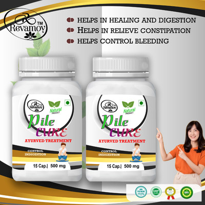 Revamoy Pile Cure Capsules Relief From Pain, Bleeding &Constipation for men&women(15cap)(Pack of 2, 30 Capsules)