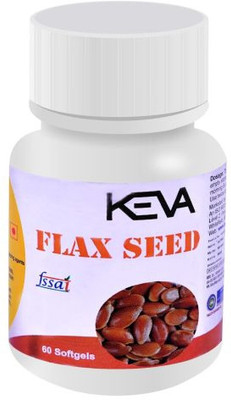 KEVA Flax Seed Capsules for Improves blood circulation(60 Capsules)