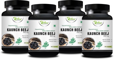 Riffway Kaunch Beej Herbal Tablets | Kaunch Beej Capsule Rilieves In Stress(Pack of 4)