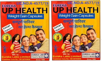 UP health Up-Health 60 caps Weiight Gain caspules(Pack of 2, 60 Capsules)