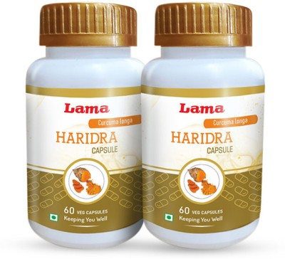 Lama Haridra (Turmeric) Capsule | Curcuma longa Extracts - 60 Vegetarian Capsules(Pack of 2)