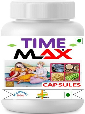 VIKJIT HERBALS Time Max Capsules With Safed Musli, Shilajit Ashwagandha(30 Capsules)