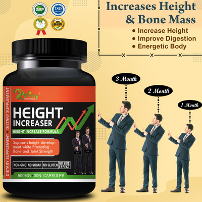 Riffway Height Increaser Vitamin Capsule For Body Growth Reduce Muscles Deficiency(Pack of 3, 90 Capsules)