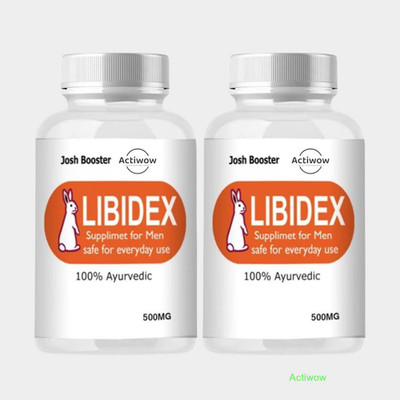 ACTIWOW Libidex Capsules - One Month of Natural Energy & Vitality(Pack of 2, 60 Capsules)