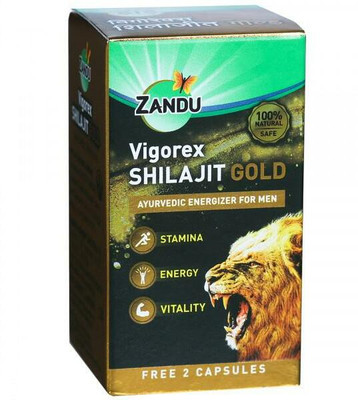 ZANDU Vigorex Shilajit Gold energizer for MEN (1 Pack, 20 Capsule)(20 Capsules)